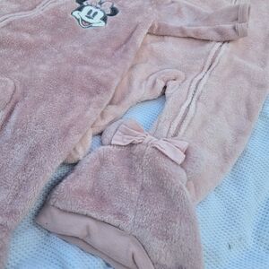 Disney Pink Fleece One Piece Footie Bundle